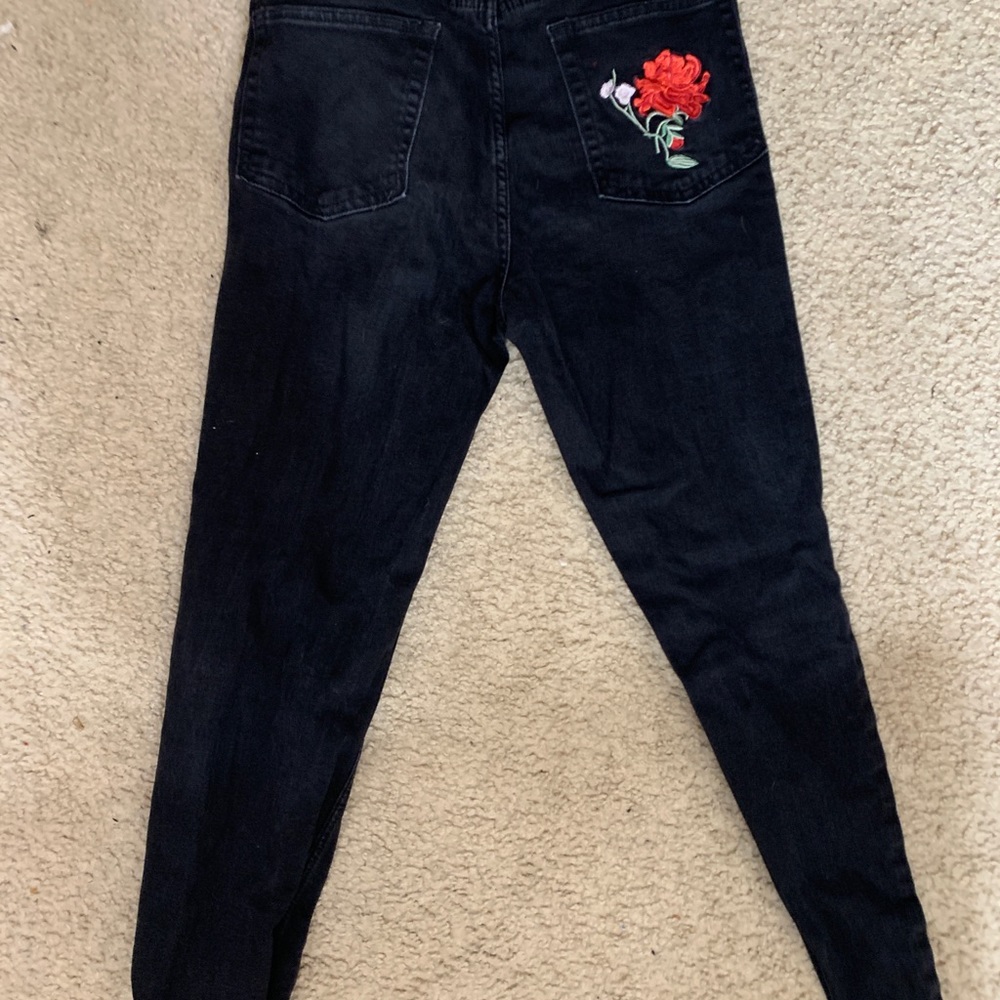 Rose Embroidery H&M Jeans
